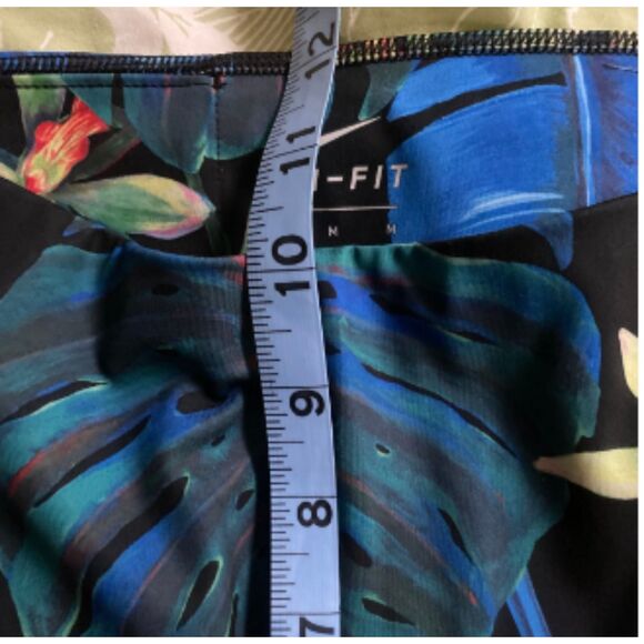 Nike Power training Floral 7/8 length Mesh Leggings Multicolor Size Medium M - Picture 11 of 11
